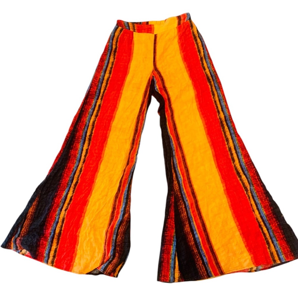 Striped Multicolor Wide-Leg Pants
